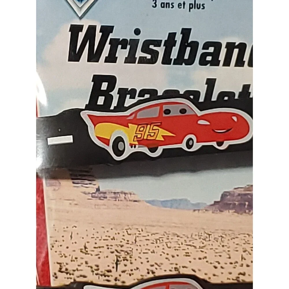 Vntg. Y2K Disney Cars Party Favors/4 Wristbands/NOS/Deadstock/Hallmark/Pixar‎